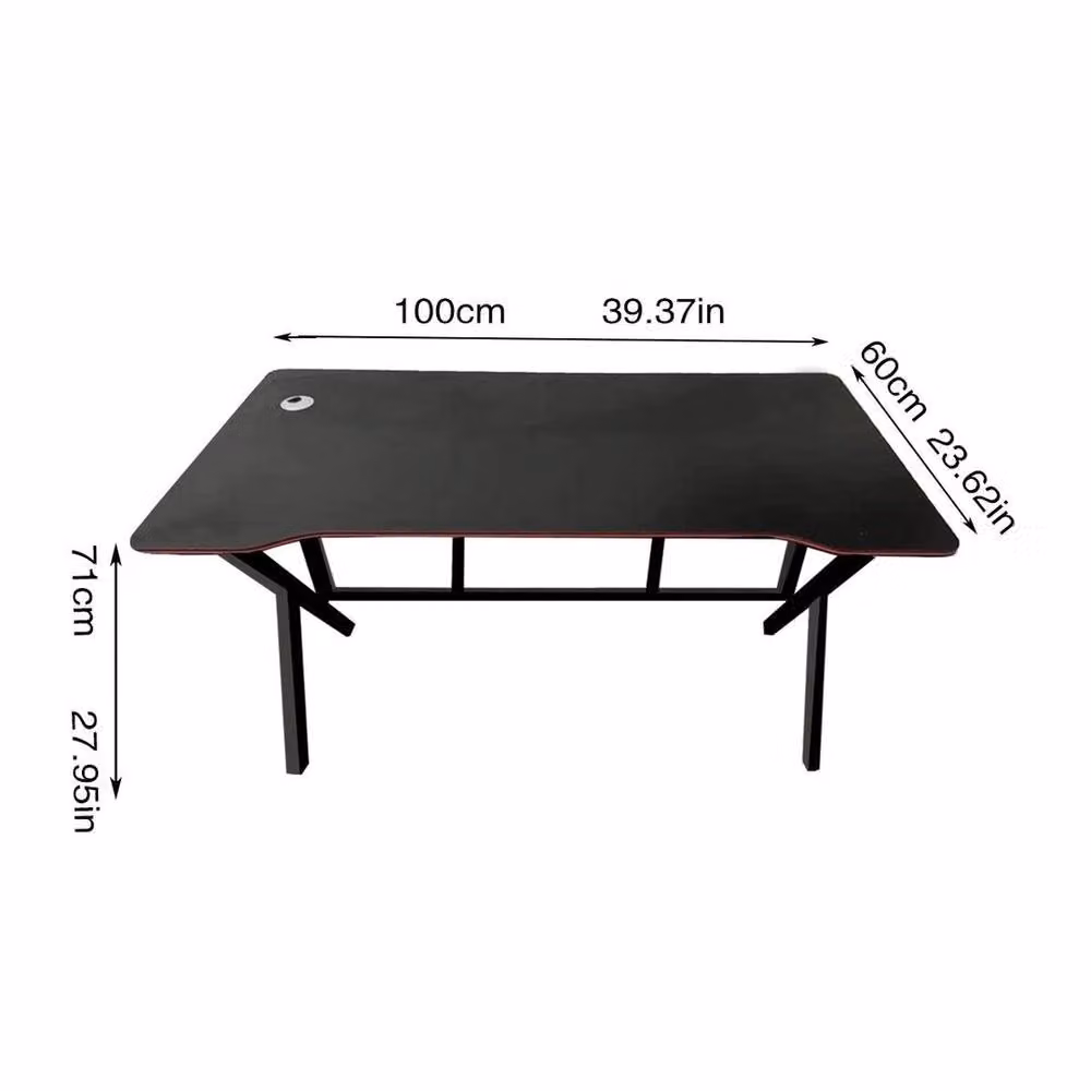FLAVORA Ergonomic Gaming Computer Desk in Black, Width: 100 cm – 2
