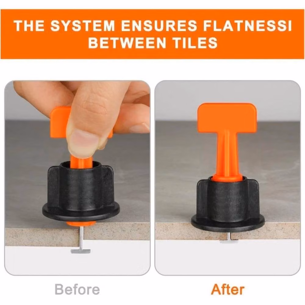 SPETLEK Tile Leveling System Kit in Orange with 150 Clips and 3 Wrenches – 2