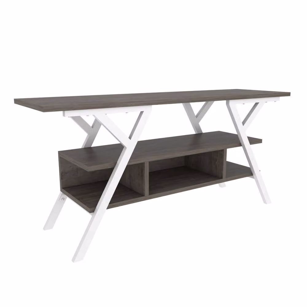 Decorotika Minerva Minimalist TV Unit in Grey and Multicolour for TVs up to 55 inch, W: 120 cm – 2