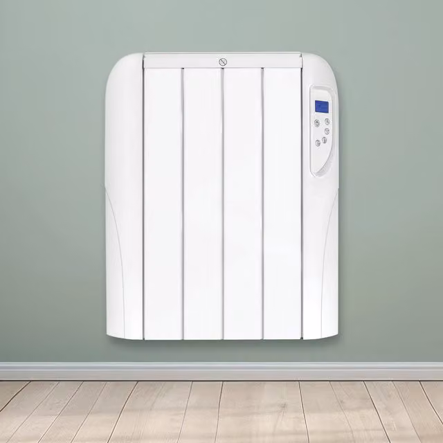 Futura White Electric Wall Mounted Convector Panel Heater with 24hr Timer, Digital Thermostat and Frost Protection
