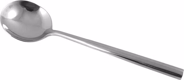 Amefa Polished Stainless Steel Dessert Spoon in Silver