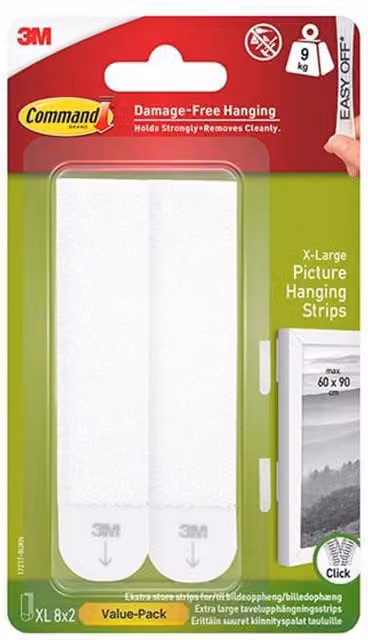 Command White Picture Hanging Strips XL Value