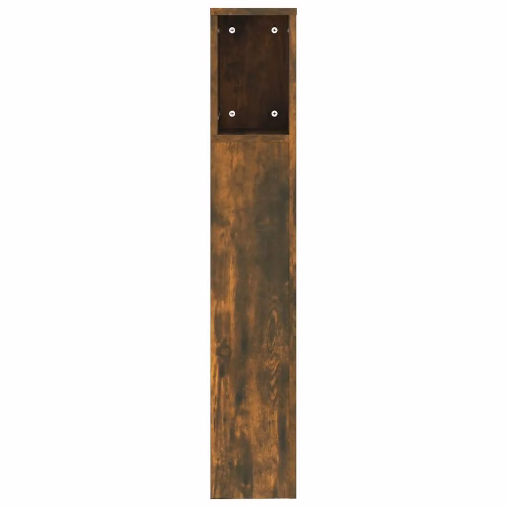 Berkfield Home Headboard Cabinet in Smoked Oak Brown, W: 200 cm, D: 18.5 cm, H: 104.5 cm – 4