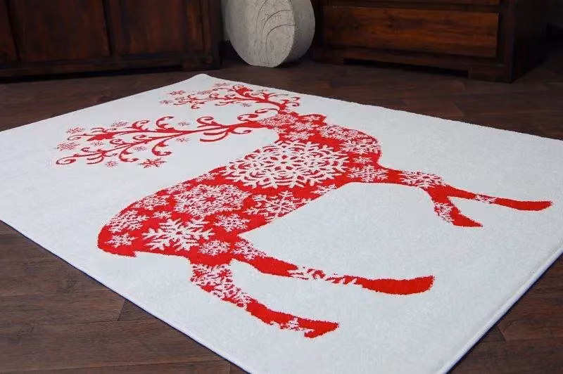 RugsX Xmas Red Rectangular Polypropylene Rug W: 100 cm, L: 170 cm – 2