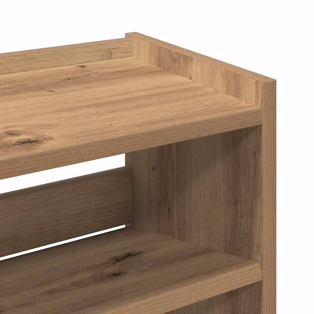 Berkfield Home Artisan Oak Shoe Rack in Brown, W/D/H: 60 x 25 x 81 cm – 4
