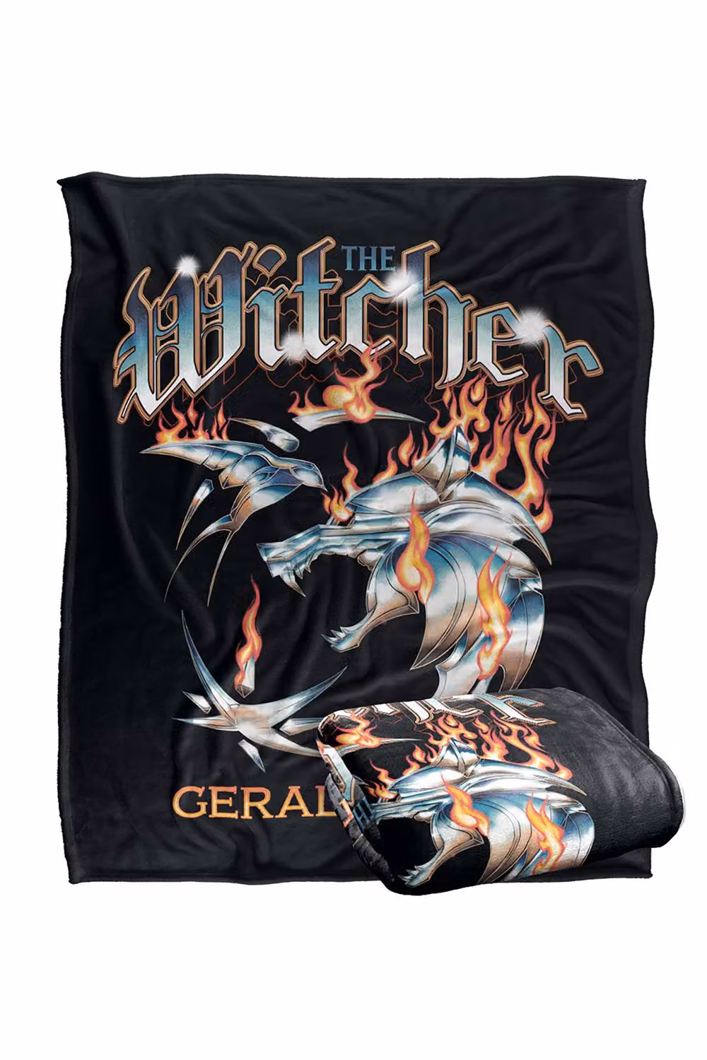 The Witcher Heavy Metal Geralt Of Rivia Soft Microfibre Fleece Throw Blanket, Multicolour, W: 152 cm, D: 127 cm – 7