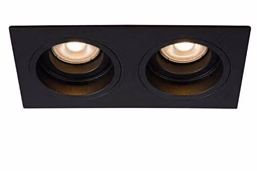 Lucide Embed Dimmable and Adjustable Recessed Downlight in Black with 2xGU10 – 1
