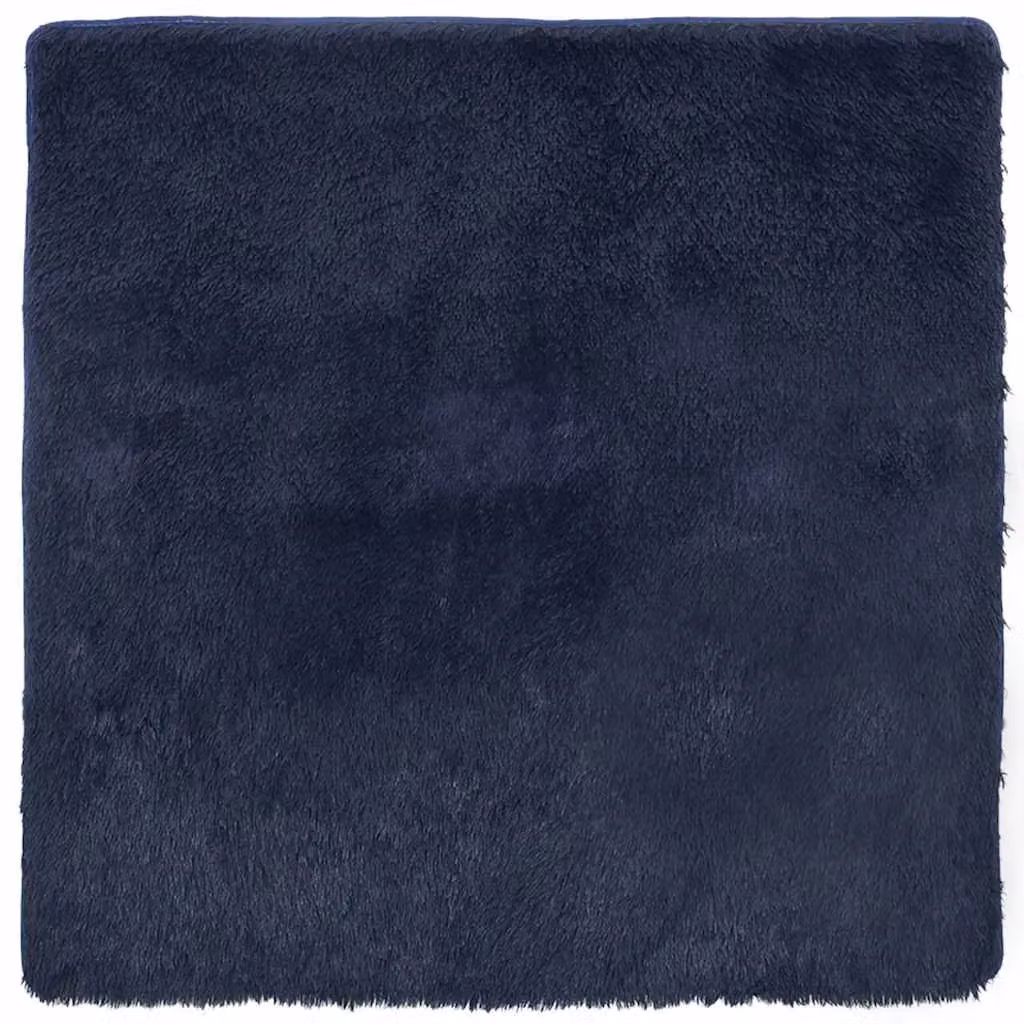 Berkfield Home NAVARRA Navy Blue Shaggy High Pile Polyester Square Rug, W/D/H: 160 x 160 x 1 cm – 2