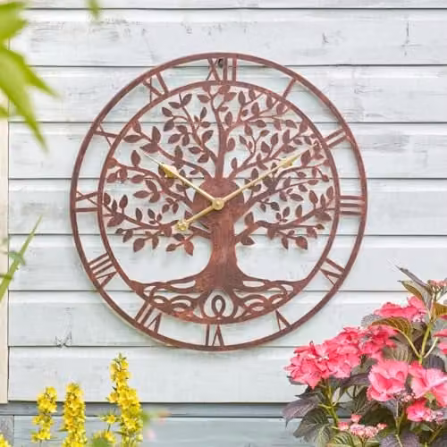 mysmartbuy Tree of Life Bronze Metal Wall Clock with Quartz Movement, Diameter: 60.96 cm – 1