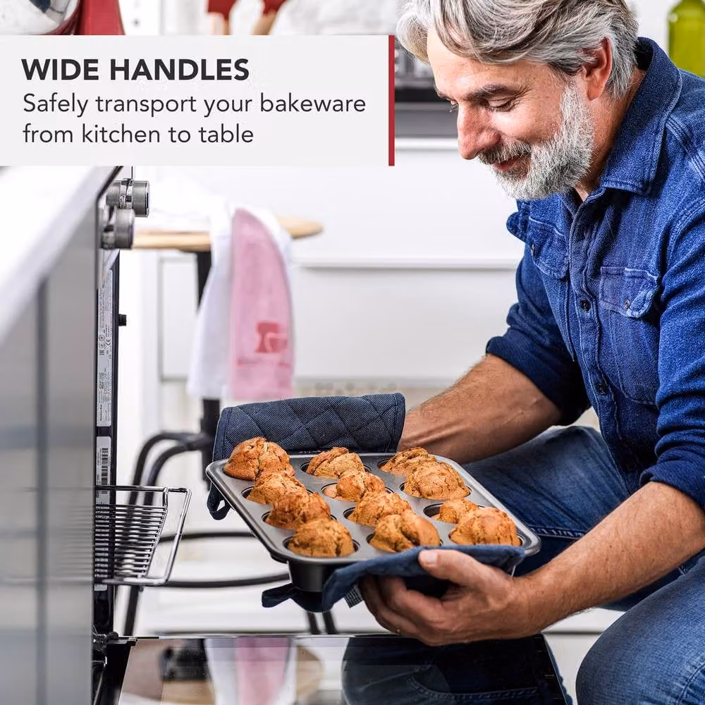 KitchenAid Non-Stick Metal Muffin Tray in Grey – 2