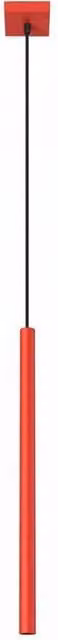 Sollux Lighting Modern Red Rectangular Pendant Lamp W/D/H: 120 x 8 x 8 cm
