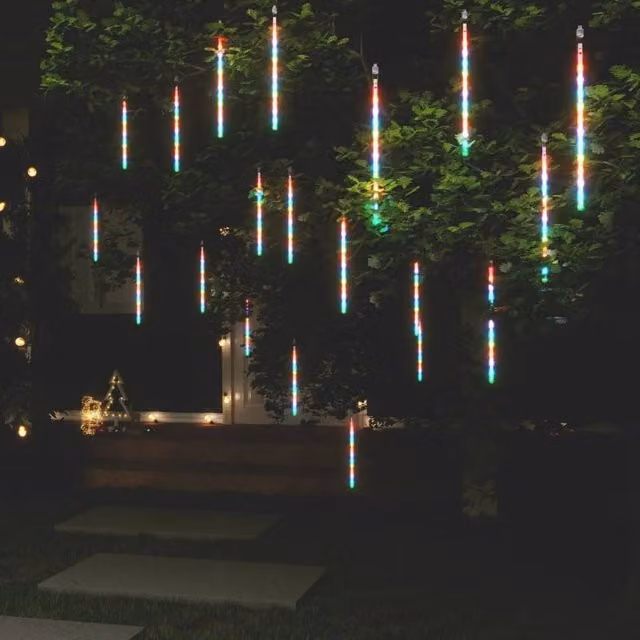 Berkfield Home Meteor LED Lights, 20 pcs, Multicolour, 480 LEDs, Length: 30 cm – 1