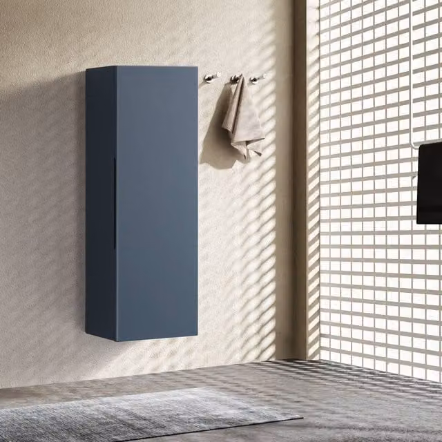 Bathroom Kingdom Piatta Midnight Wall Mounted Storage Cabinet in Blue – 1