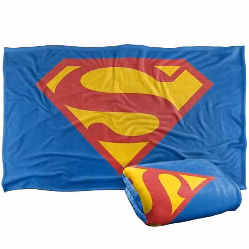Warner Bros. Superman Shield Silky Touch Super Soft Fleece Throw Blanket, Multicolour, W: 91.44 cm x L: 147 cm – 1