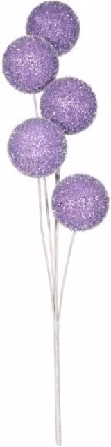 KDMD Purple Sparkle Christmas Bauble Spray, 61 cm