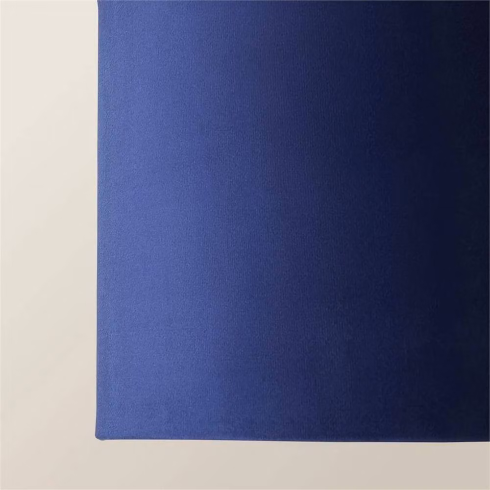 FORGEVIO Navy and Gold Fabric and Metal Cylinder Lampshade, Diameter: 35 cm – 2