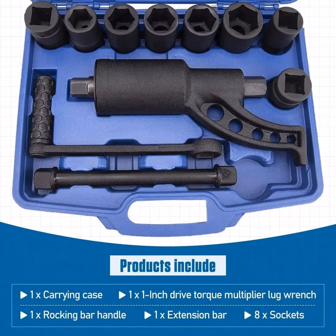 Hinsinc Torque Multiplier HGV Wheel Nut Remover Heavy Duty 1 Inch Wrench in Blue – 4