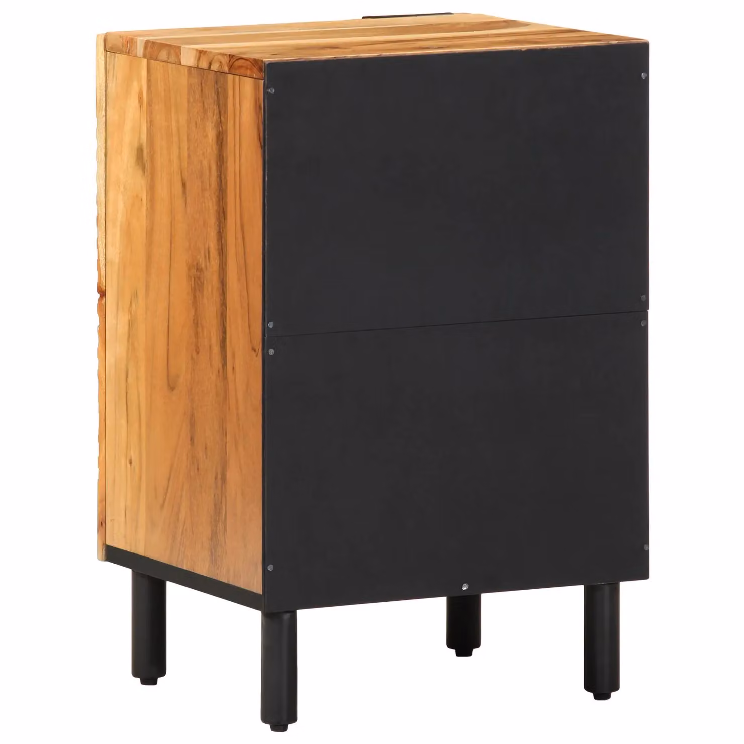 Berkfield Home Brown Acacia Wood Bathroom Cabinet with Hinged Doors and Internal Shelves, W/D/H: 38 x 33.5 x 58 cm – 3