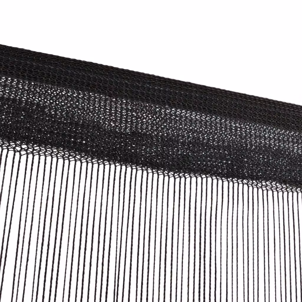 Berkfield Home Black String Curtains, 2 Pack, W: 140 cm, H: 250 cm – 3
