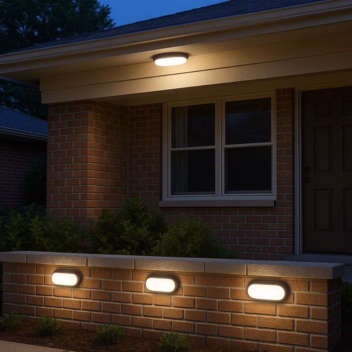 CGC Lighting Sonny Black Opal Oval LED Outdoor Wall Light Bulkhead 12W Black – 7