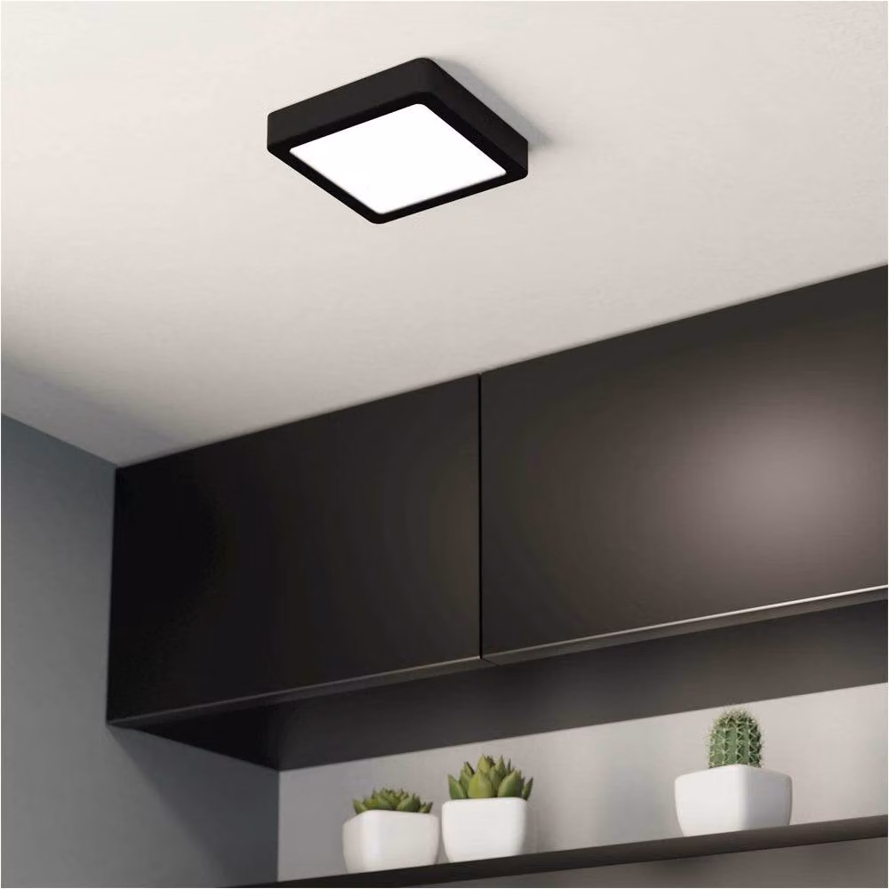 Loops 2 Pack Black Square LED Ceiling Light for Modern Indoor Spaces – 3