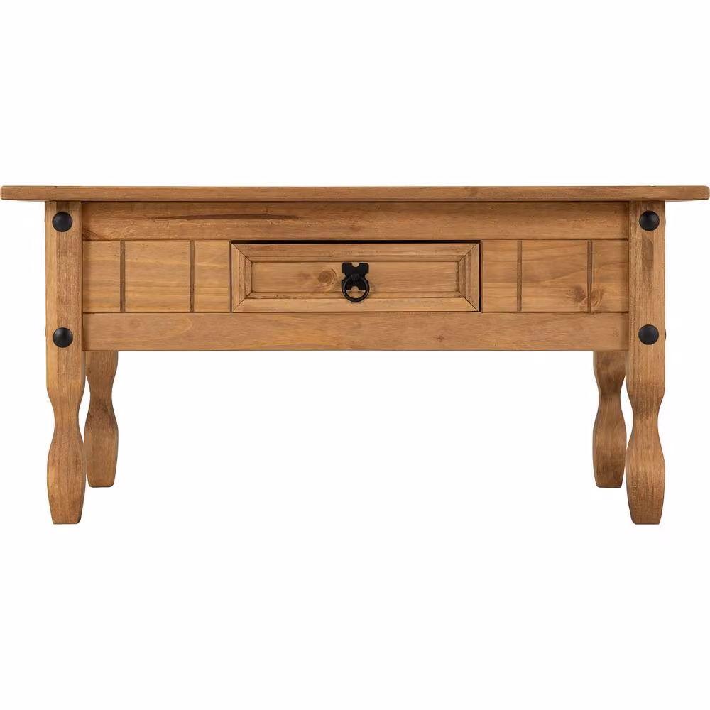 Seconique Corona Essentials 1 Drawer Coffee Table in Natural Waxed Pine – 2