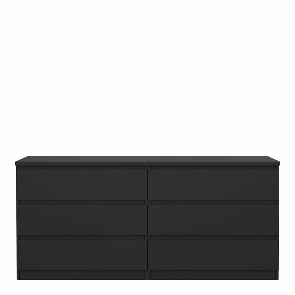 Wyld Haus Budapest Matt Black Wide 6 Drawer Chest – 2