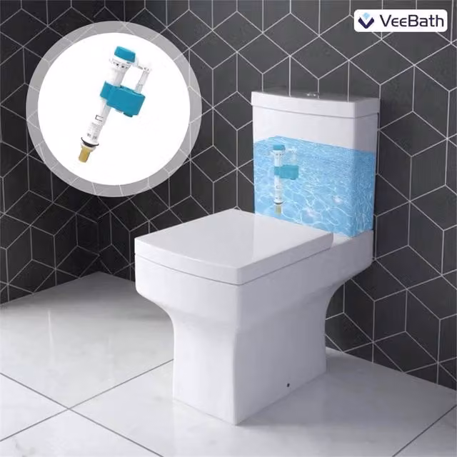 Nordara White Brass 1/2 inch Bottom Entry Toilet Cistern Float Valve – 1