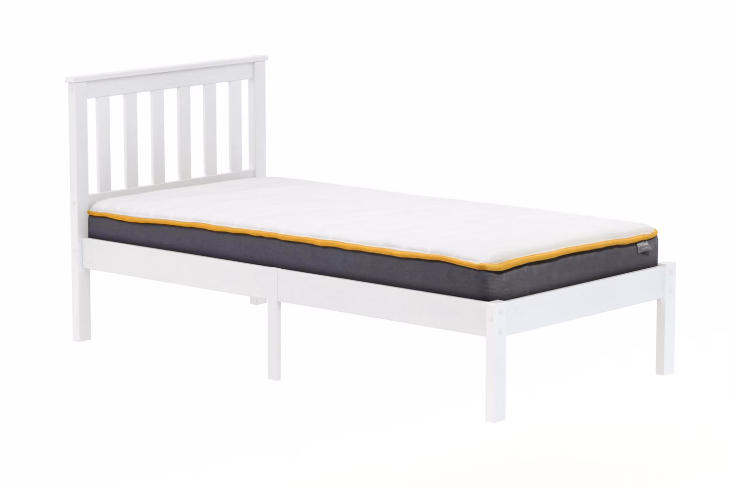 Birlea Denver White Solid Wood Single Bed Frame, W/D/H: 90 x 190 cm – 2