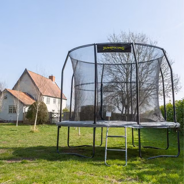 JumpKing Oval Combo Pro Trampoline in Grey, 13ft