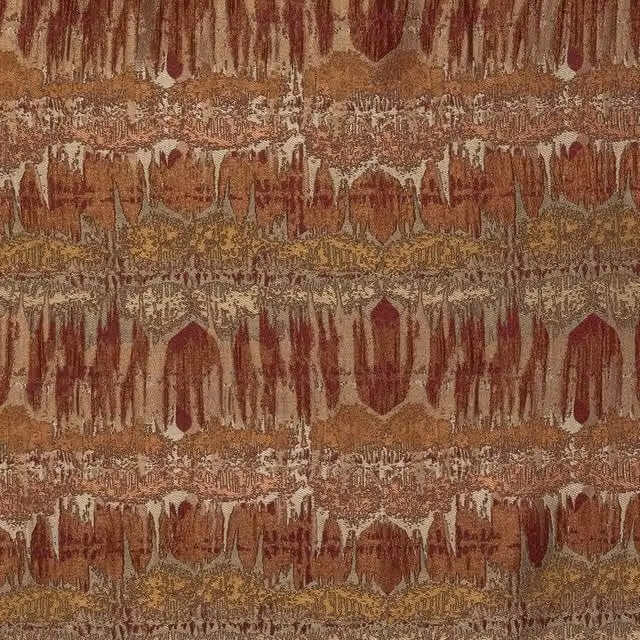 Terrys Inca Fabric in Burnt Orange and Red