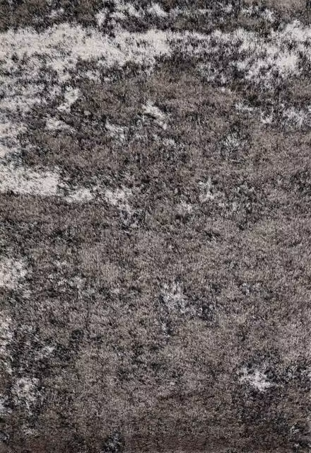 Desire Rugs Modern Abstract Shaggy Area Rug in Silver and Grey, W: 60 cm, L: 220 cm – 1