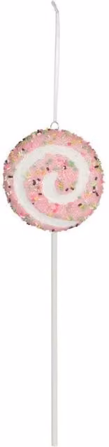 KDMD Pastel Pink Lollipop Hanging Decoration, 2 Pack, Height: 31 cm