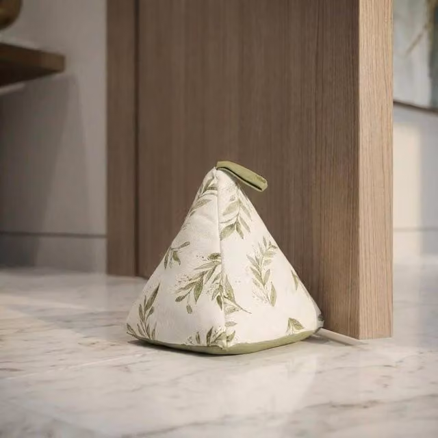 Garden Greatness Botanical Olive Leaf Floral Doorstop, Multicolour, W/D/H: 15 x 15 x 15 cm