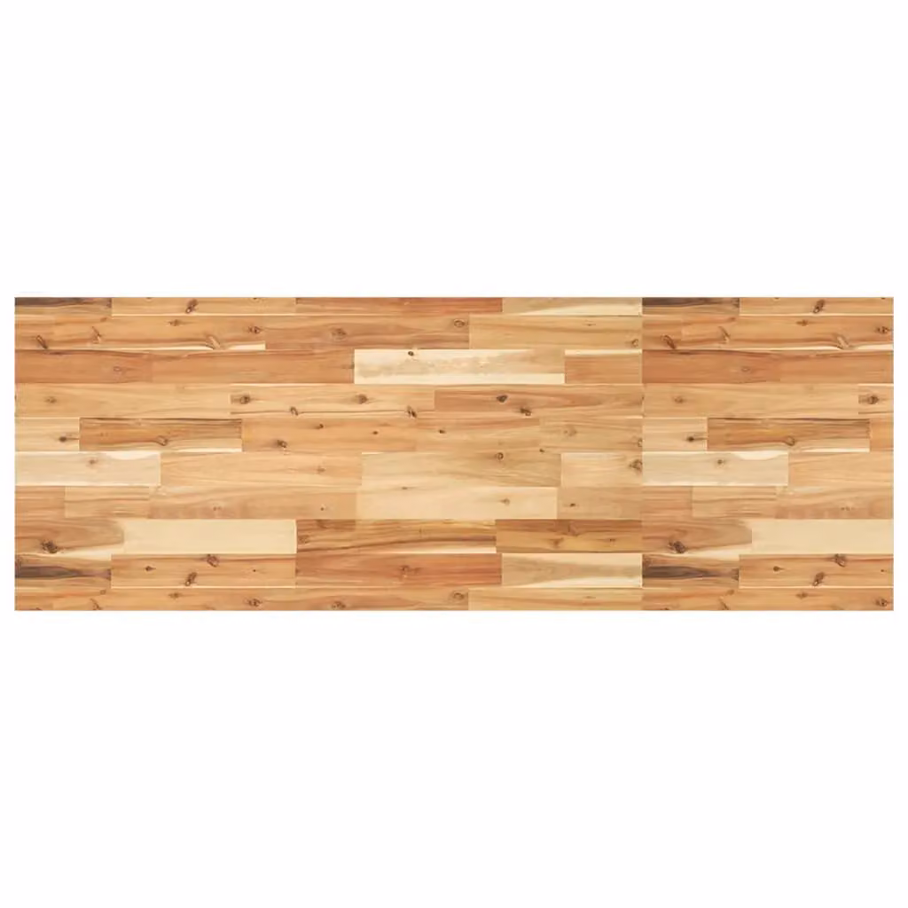 Berkfield Home Rectangular Table Top in Brown Solid Acacia Wood, W/D/H: 120 x 50 x 2 cm