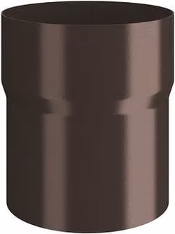 Lindab Galvanised Steel Downpipe Connector, 120 mm, Brown