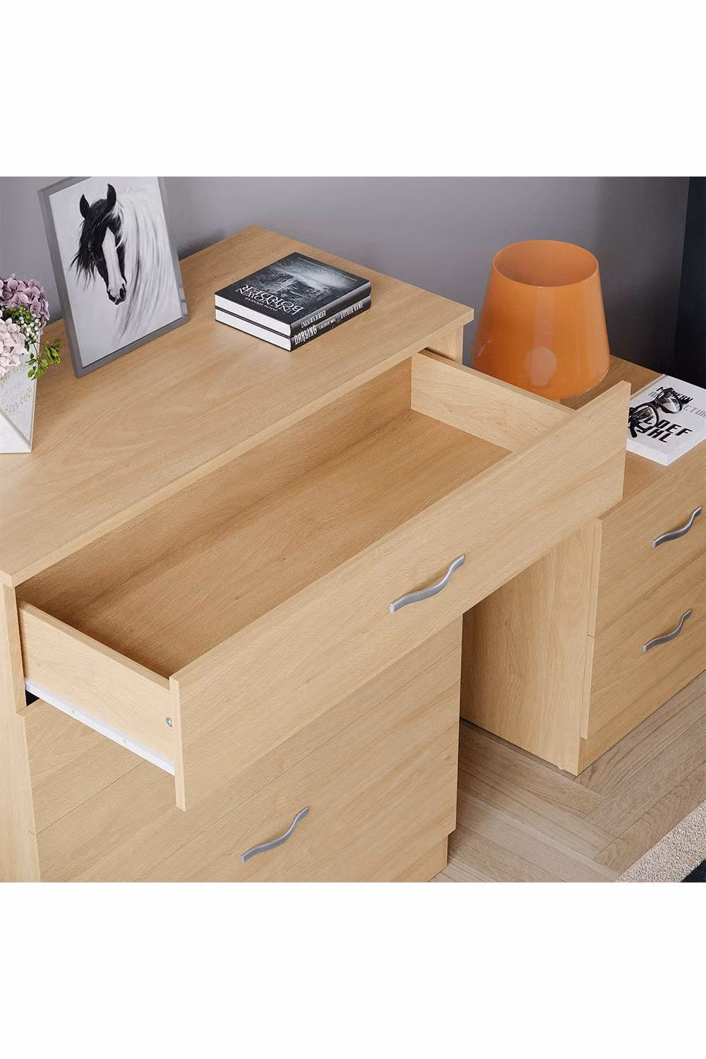 HD Designs Riano 5 Drawer Chest of Drawers in Brown – 3