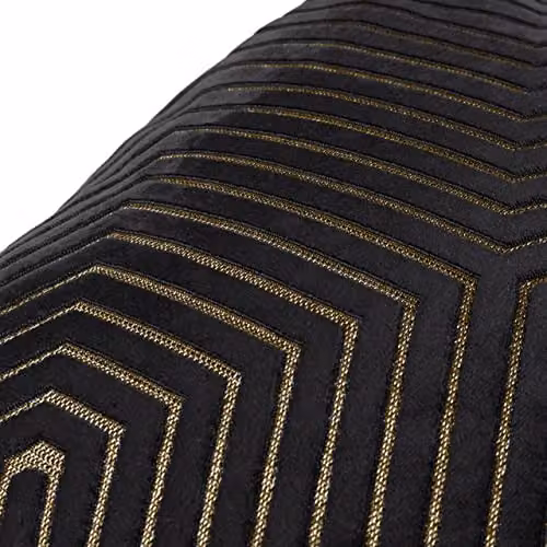 Paoletti Evoke Velvet Square Cushion in Black and Gold, W/D/H: 45 x 45 x 45 cm – 3