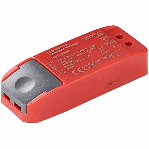 Loops 12W RGB LED Driver 24V Constant Voltage Red and Multicolour Plastic Power Supply