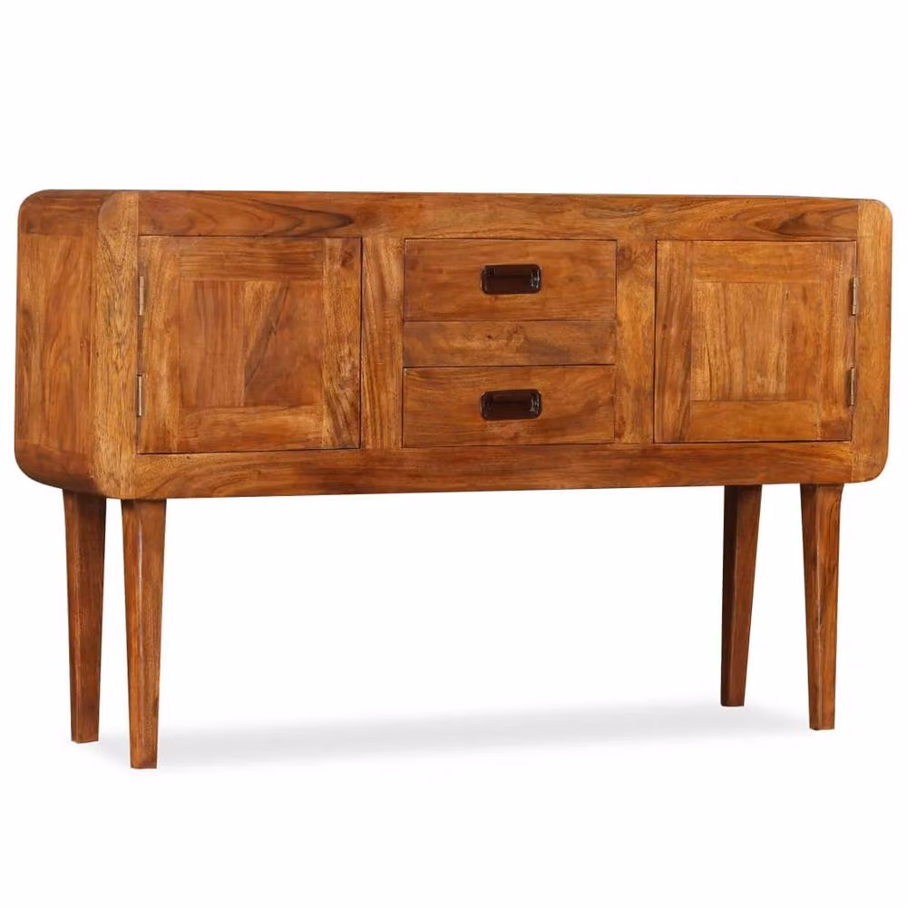 Berkfield Home Acacia Wood Sideboard in Brown with Honey Finish, W/D/H: 120 x 30 x 75 cm – 2