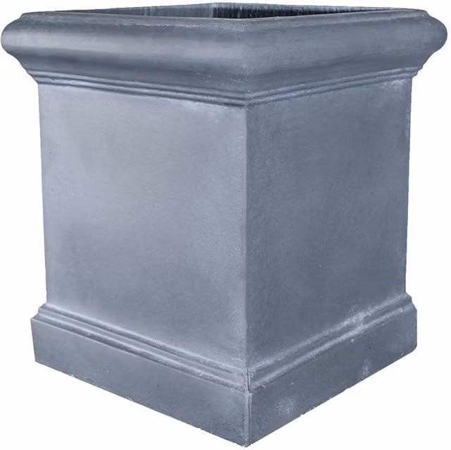 Blenheim Fibrecotta Square Planter Tub in Grey