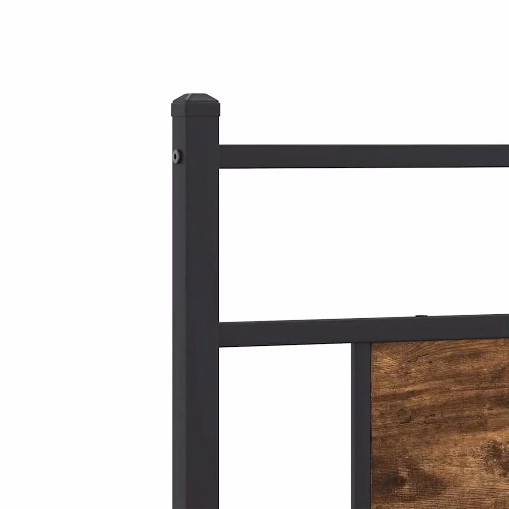 Berkfield Home Bed Frame in Smoked Oak and Brown Engineered Wood, W: 80 cm, L: 200 cm – 4