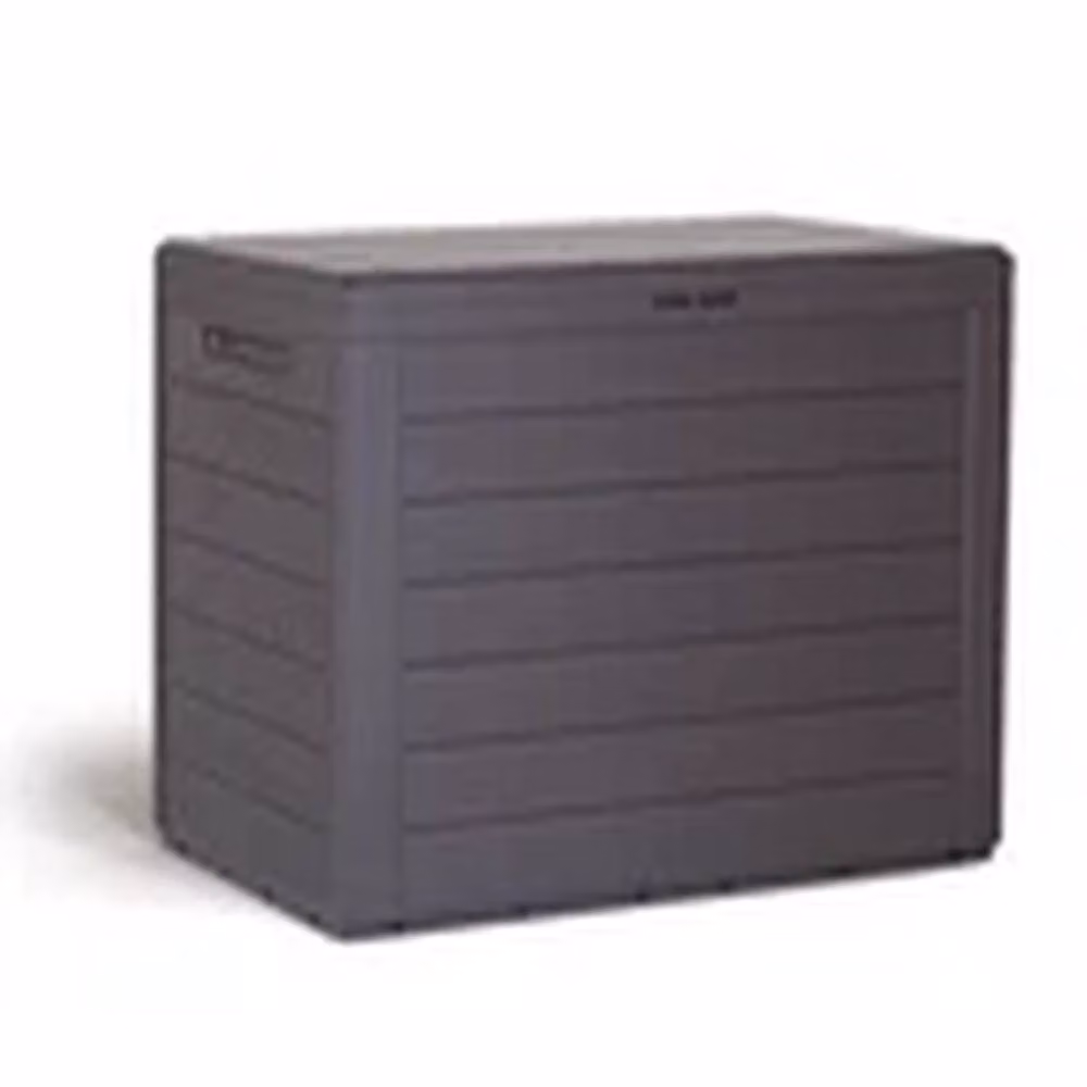 Hinsinc 190L Brown Plastic Tool Storage Box with Wood Design and Lid – 2