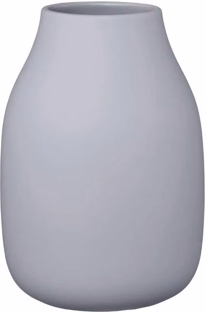 Blomus COLORA Ceramic Vase in Light Blue, H 20 cm x W 14 cm x D 14 cm