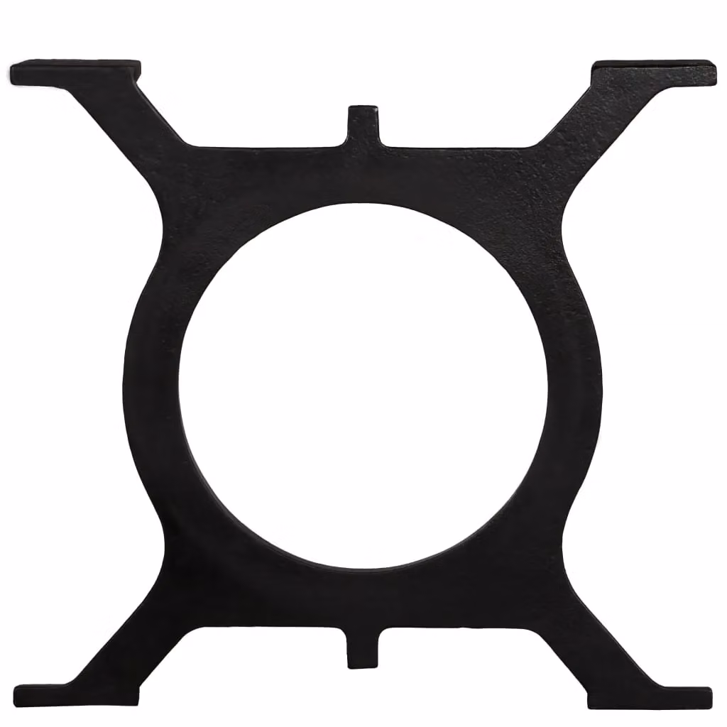 Berkfield Home O-Frame Cast Iron Coffee Table Legs, 2 Pieces, Black – 3