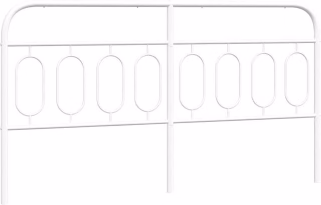 Berkfield Home Classic Metal Headboard in White, 160 cm