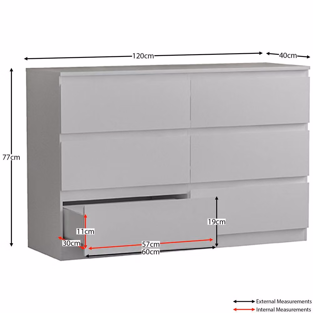Vida Designs Denver Modern Bedroom Set in White – 2