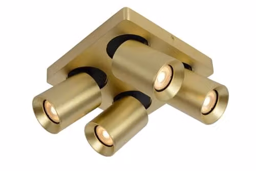 Lucide Nigel Dimmable LED Ceiling Spotlight GU10 in Gold/Brass