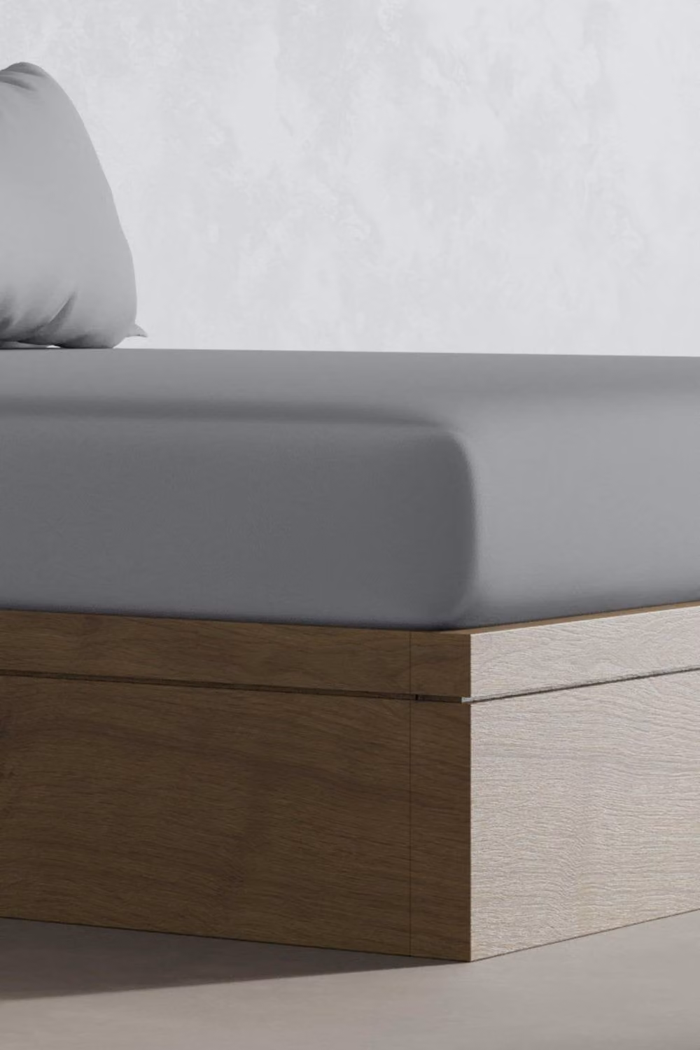 Panda London 100% Organic Bamboo Viscose Flat Sheet in Grey, W/D/H: 90 x 200 cm – 1