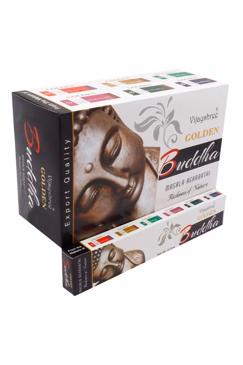 KDMD Golden Buddha Incense Sticks, 15g, White – 2